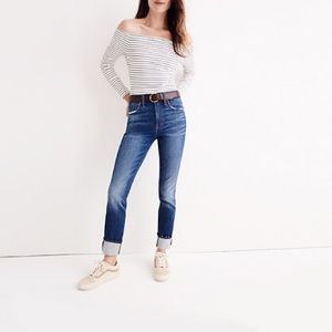 Madewell high rise slim boy jean